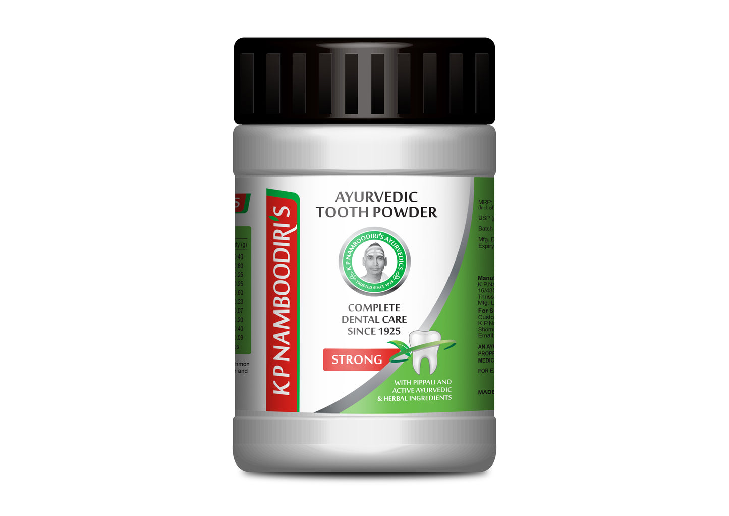 K P Namboodiri’s Ayurvedic Tooth Care Powder(Strong) - Pack of 2