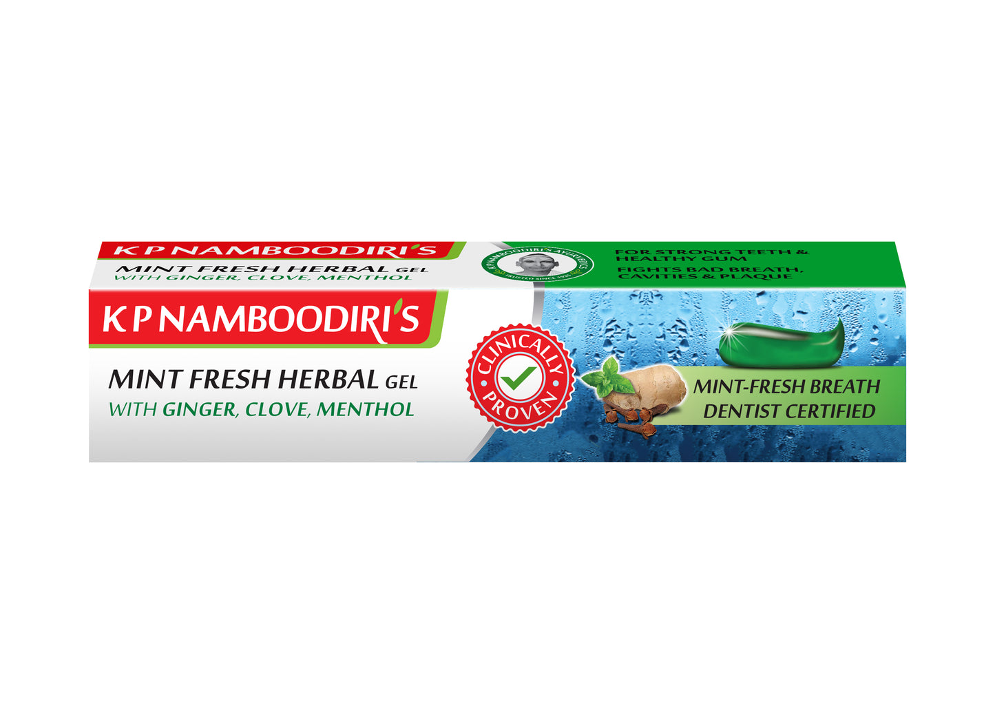 Mint Fresh Herbal Gel Toothpaste with Ginger, Clove & Mint