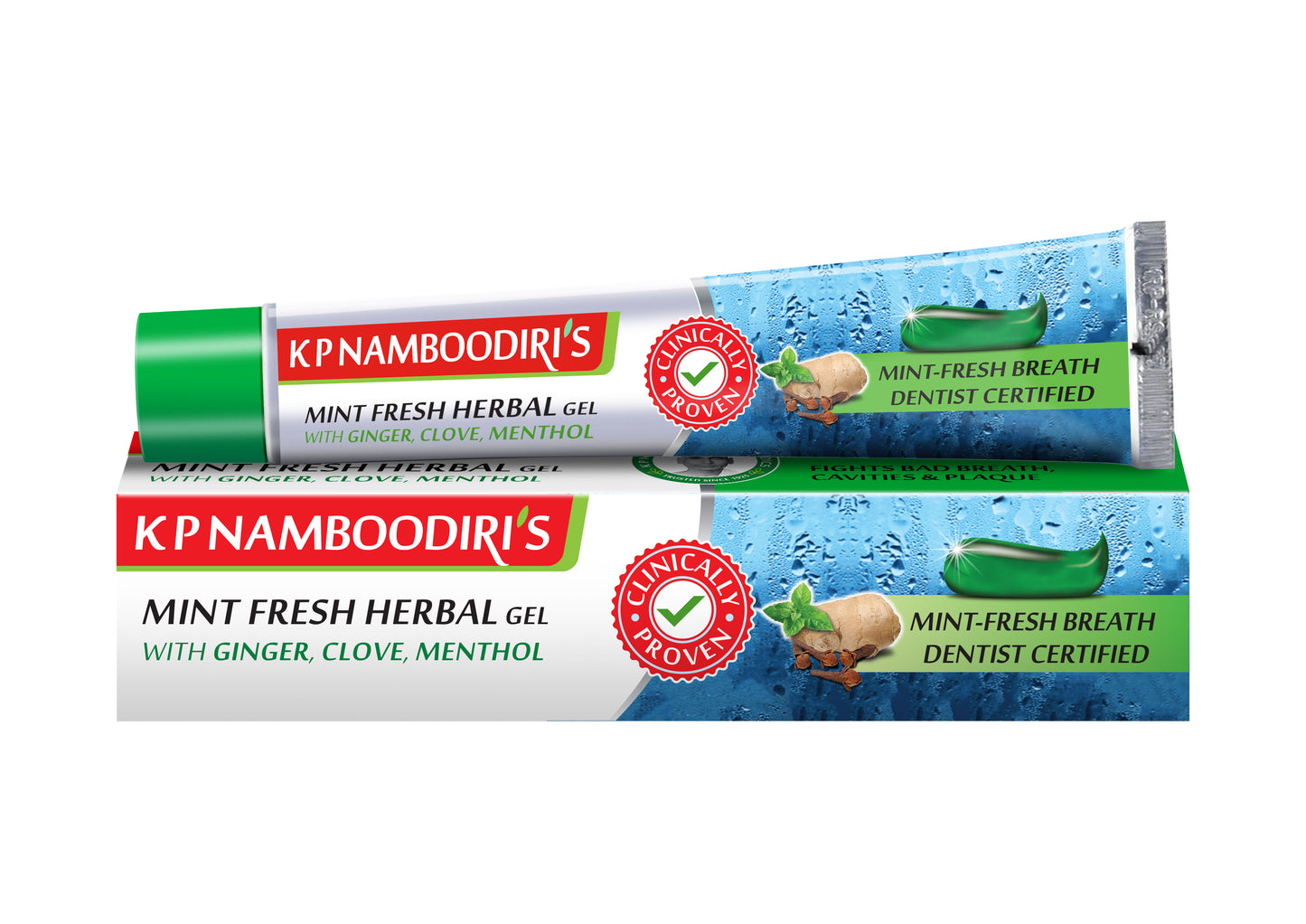 Mint Fresh Herbal Gel Toothpaste with Ginger, Clove & Mint