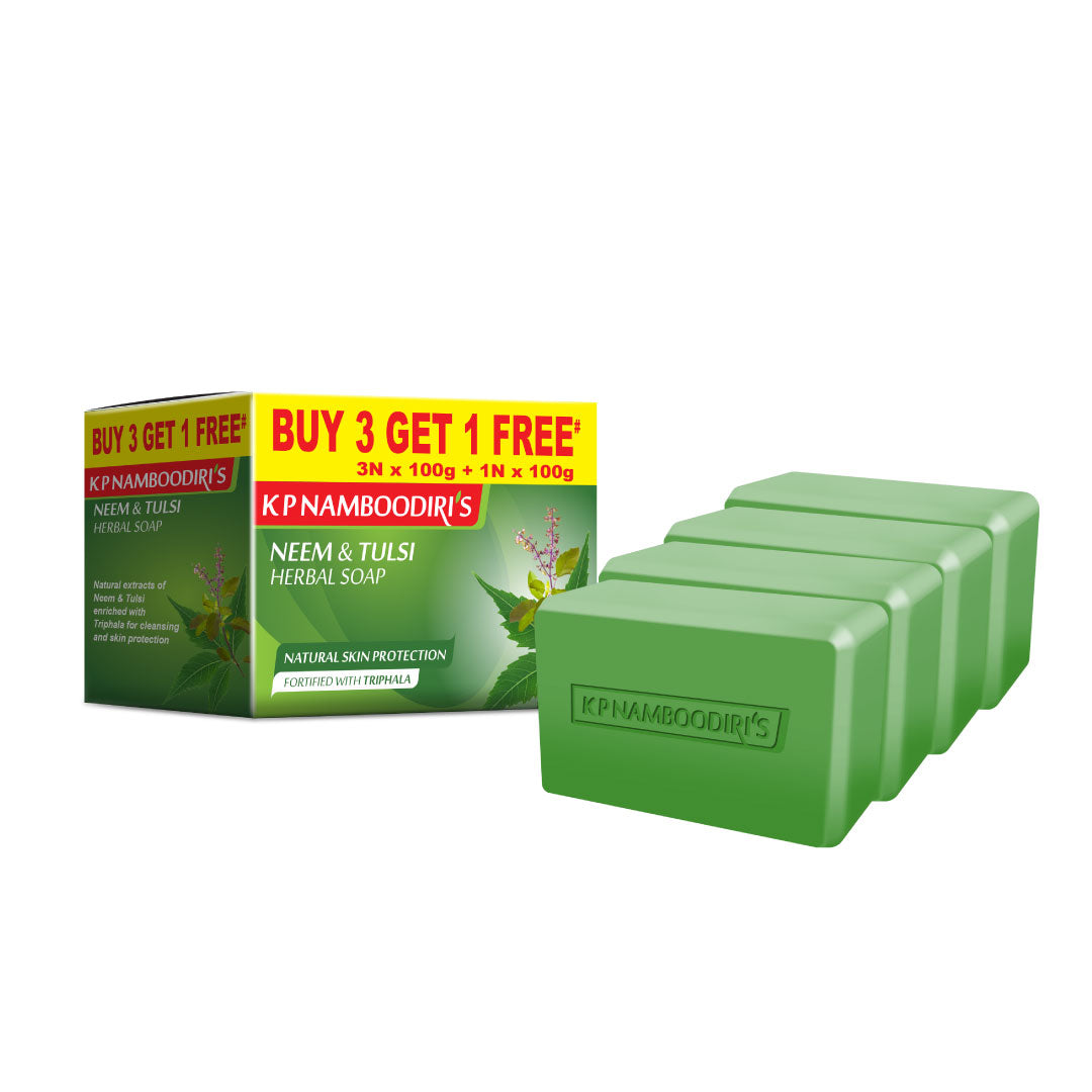 K P Namboodiri's Neem & Tulsi Herbal Soap - Combo Pack