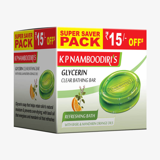 K P Namboodiri's Glycerin Clear Bathing Bar - Super Saver Pack